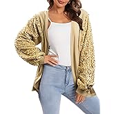 Sequin Cardigans for Women Sparkly New Year Tops Open Front Outerwear Coat Shimmer Glitter Loose Jackets