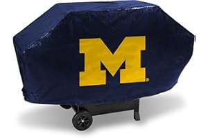 RICO INDUSTRIES NCAA Deluxe Grill Cover Deluxe Vinyl Grill Cover - 68" Wide/Heavy Duty/Straps