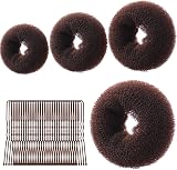 URAQT Hair Donut Bun Maker Set 4 Pcs with 30 Pins Blonde Chignon Kit