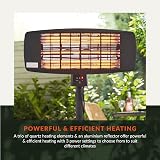 Swan Stand Patio Heater 2KW Remote Control Adjustable Height IP24 Water view 3