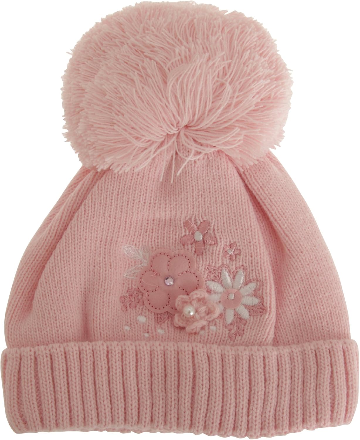 baby girl pink bobble hat