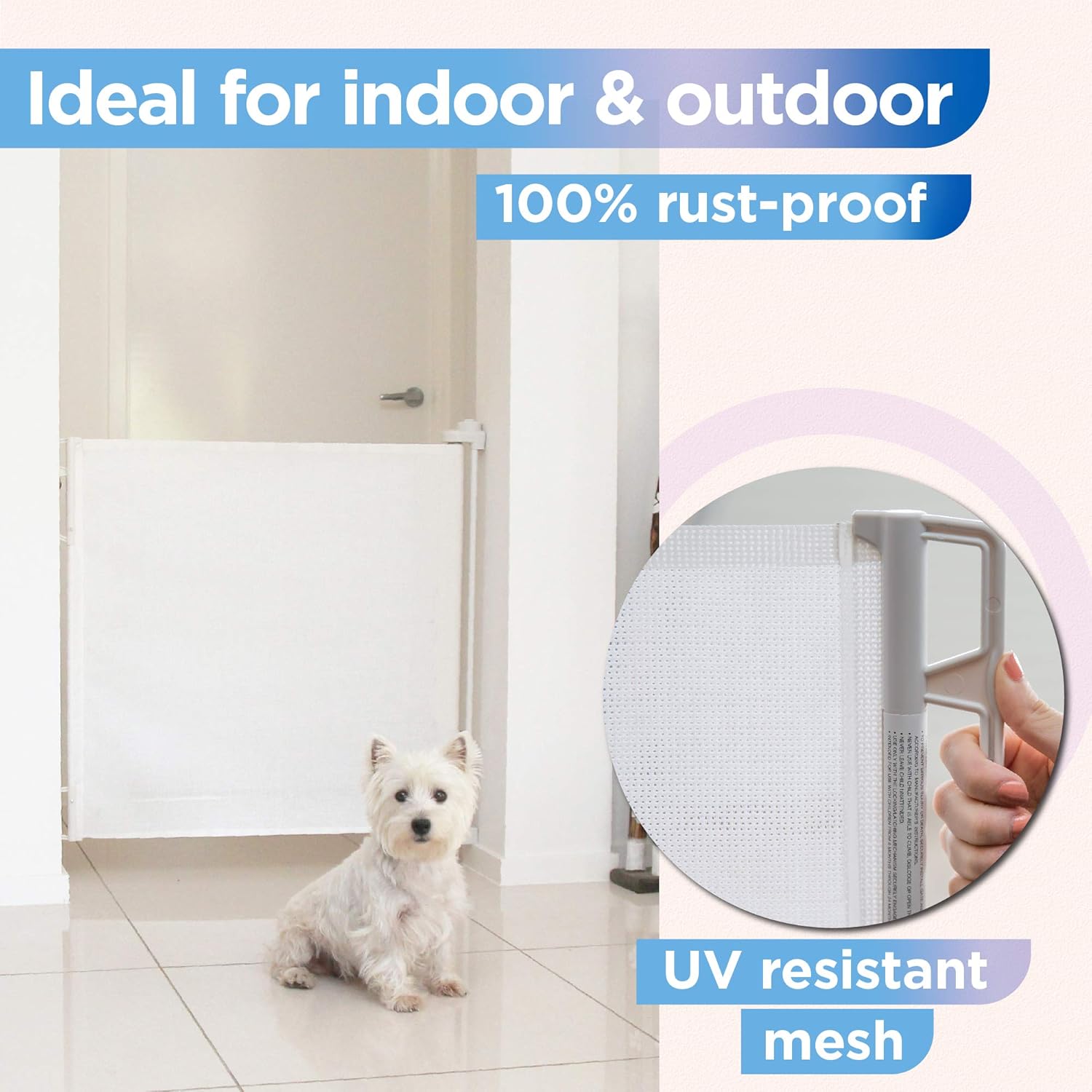 black retractable baby gate