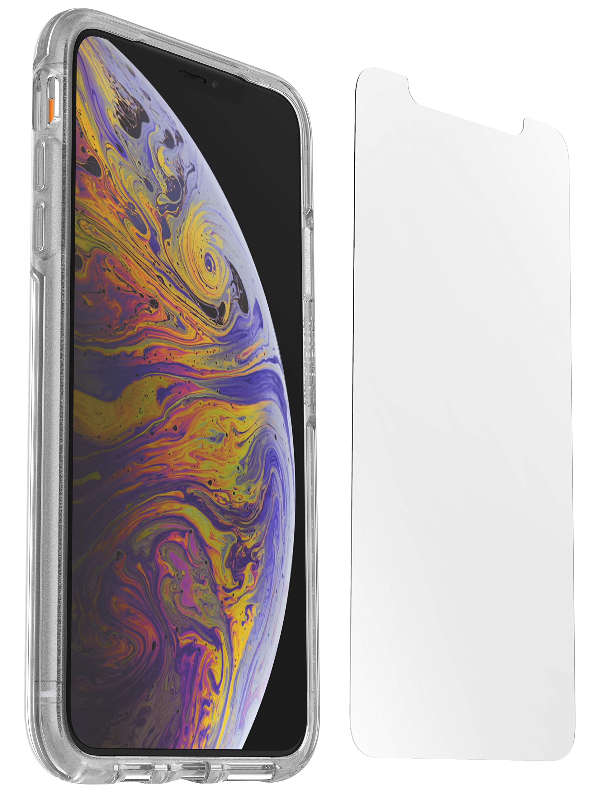 OtterBox Clear Case Bundle for iPhone Xs Max - Simply Elegant Protection + Alpha Glass Tempered Glass Screen protector Clear (78-52432)