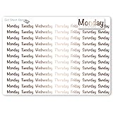 Weekly Planner Stickers/Days of Week / 12 Weeks DIY