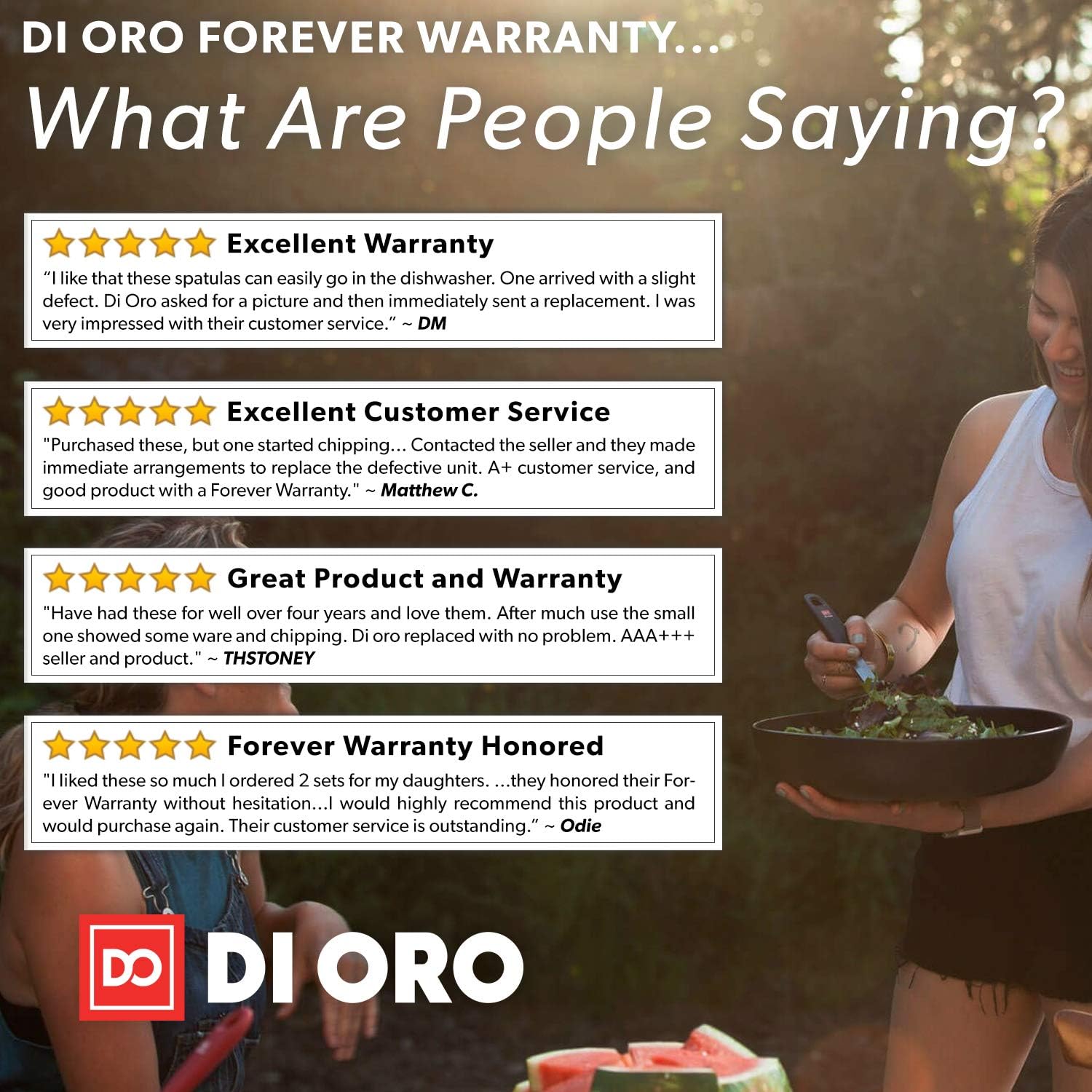 DI ORO Designer Series Flexible 3-Piece Silicone Turner Spatula Set - 600°F Heat-Resistant Non-Stick Kitchen Utensils – Flippers for Cooking and Baking - Food Grade Silicone Design: Kitchen & Dining