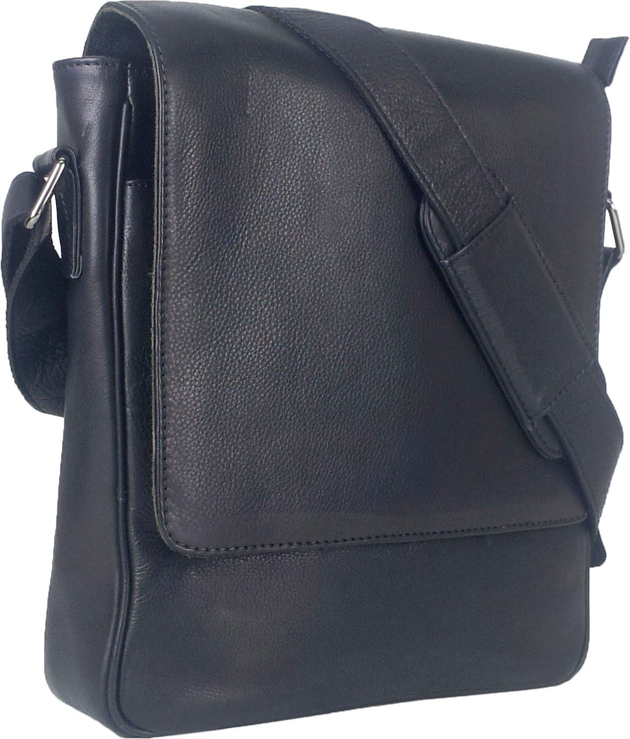 UNICORN Real Leather Black ipad, Ebook or Tablets Messenger Bag #5F