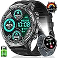 HIRREO Smart Watches for Men(Answer/Make Call), 1.85" Extra Large Screen Smartwatch with Flashlight, 800mAh Extra-Long Battery, 100+ Sports Fitness Tracker Watch with Heart Rate Sleep for Android iOS