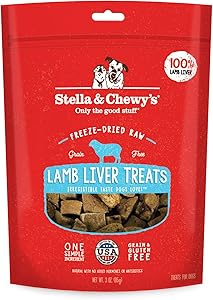 Stella & Chewy's Freeze-Dried Raw Lamb Liver Treats, 3 oz bag