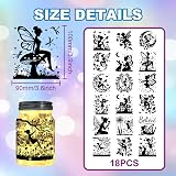 18 Fairy Transfer Stickers 3.9x3.6in Butterfly Decals view 2