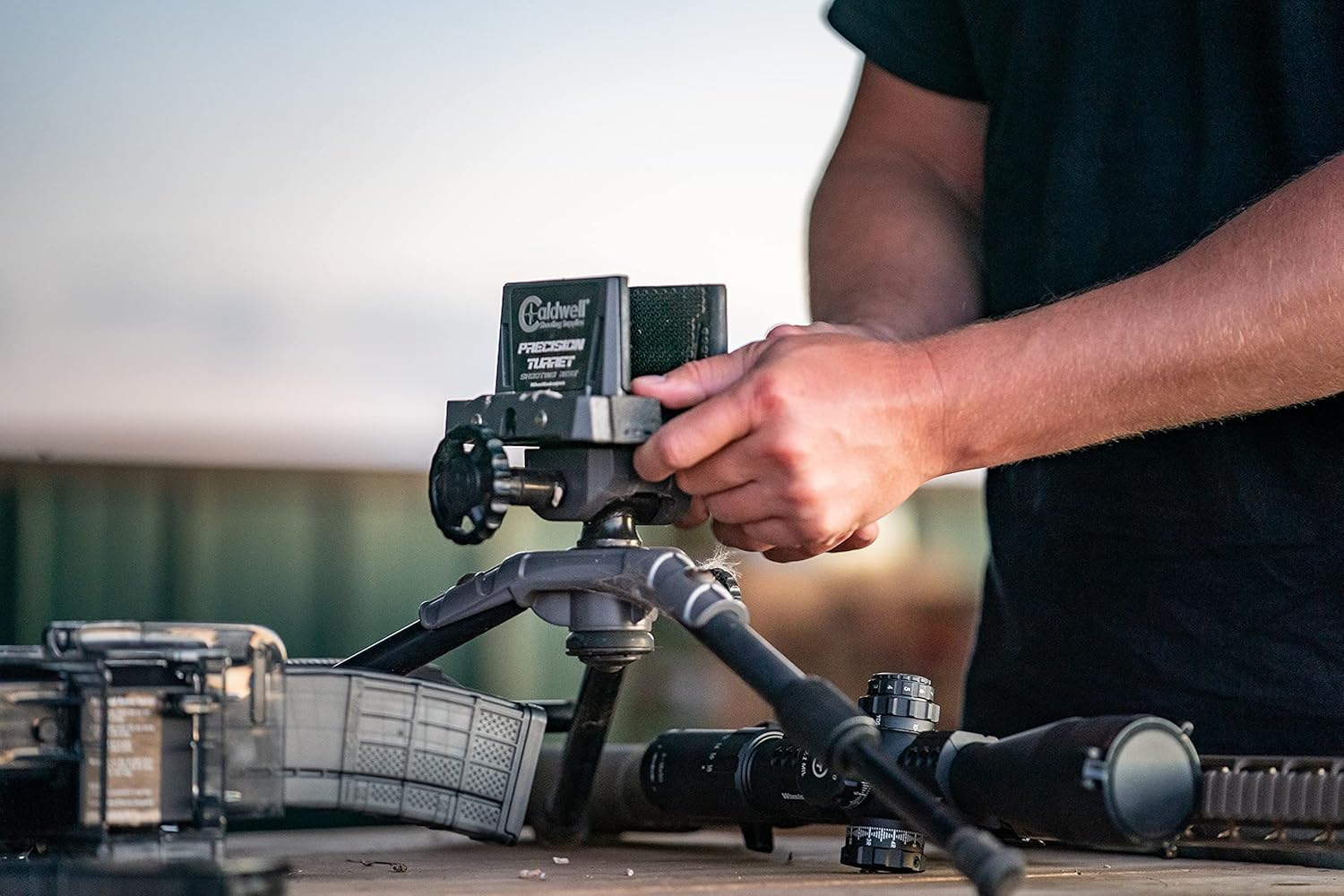Caldwell Precision Turret Adjustable Ambidextrous Swivel and Tilt Detachable Magazine Rifle Shooting Rest with Pistol Grip Attachment for Outdoor Range : Sports & Outdoors