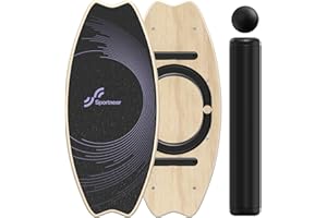 Sportneer Balance Board, 7 Modes Wobble Board with Adjustable Stoppers, Roller and Balance Ball - Exercise Balancing Stabilit