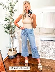 luvamia Wide Leg Jeans for Women Trendy High