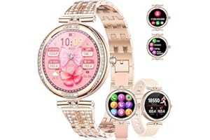 LIGE Smart Watch for Women,1.19" AMOLED Display Fitness Tracker with Make/Answer Call,Pedometer,Calories,and 110+ Sports Mode