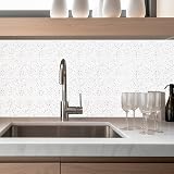 WALPLUS 15cm 120pcs Terrazzo Holographic White Tile Stickers Peel & Stick view 2