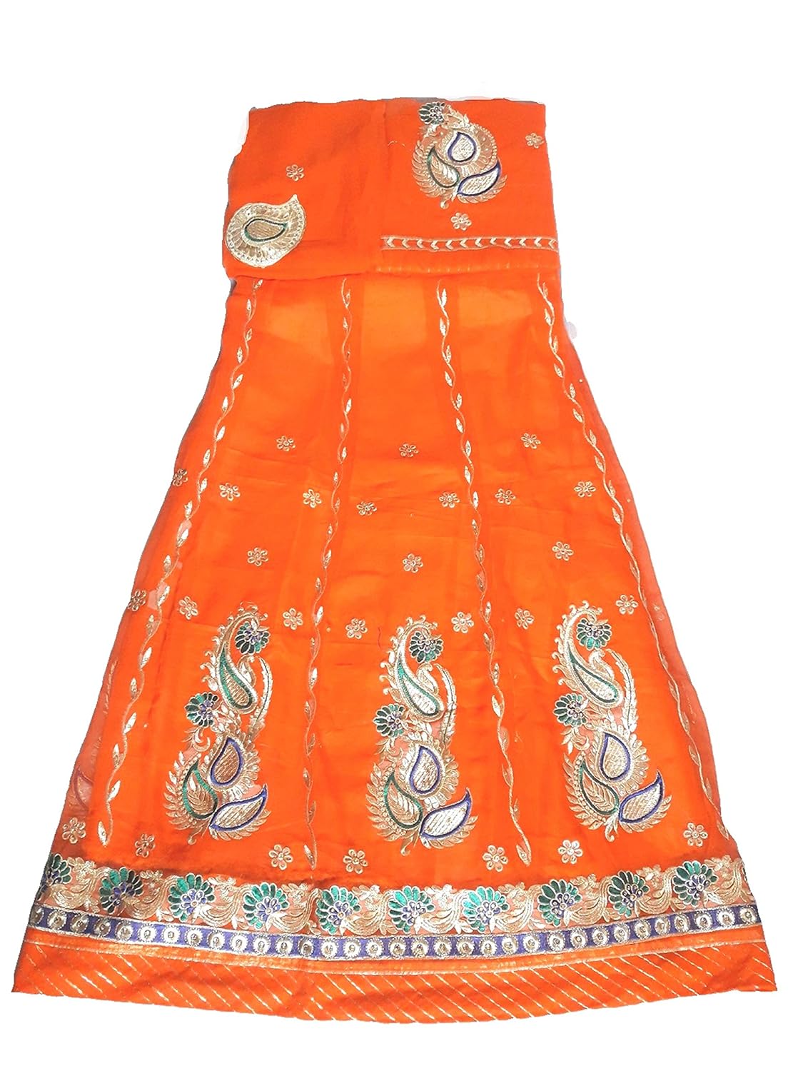 orange rajputi poshak