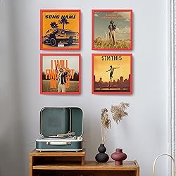 eletecpro 12.5x12.5 Record Frames in Red Made of