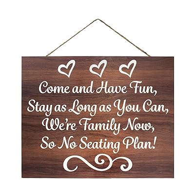 Buy Jennygems Wedding Signs Come Have Fun Stay As Long As You Can Were Family Now So No Seating Plan Wedding Reception Sign Wedding Directional Decorations Seating Plan Sign Online