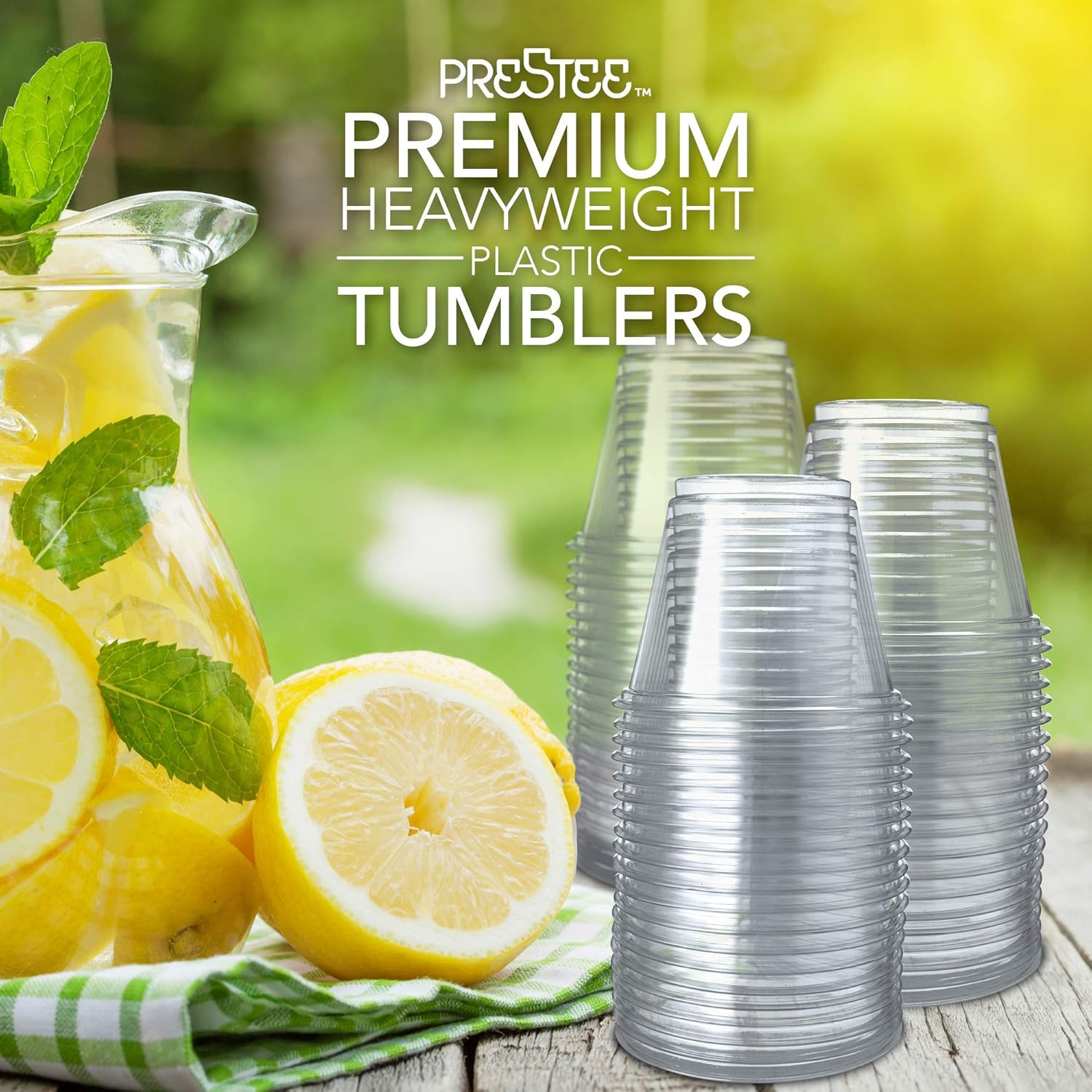 250 Clear Plastic Cups | 9 oz Plastic Cups | Clear Disposable Cups | PET Cups | Clear Plastic Party Cups | Crystal Clear Plastic Cups: Kitchen & Dining