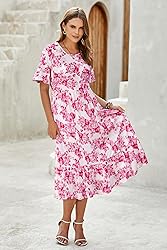 STYLEWORD Women's 2025 Summer Casual Short Sleeve