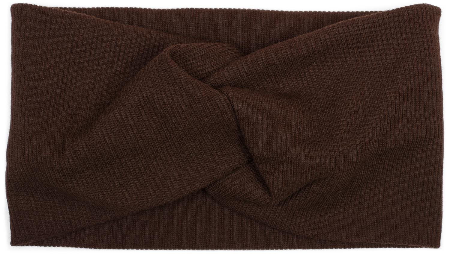 styleBREAKER hairband in a fine rib look with bow, headband, ladies, 04026009, Colour:Dark Brown