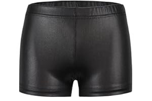 Happy Cherry Kids Gymnastics Shorts Sparkly Dance Shorts Shiny Sport Training