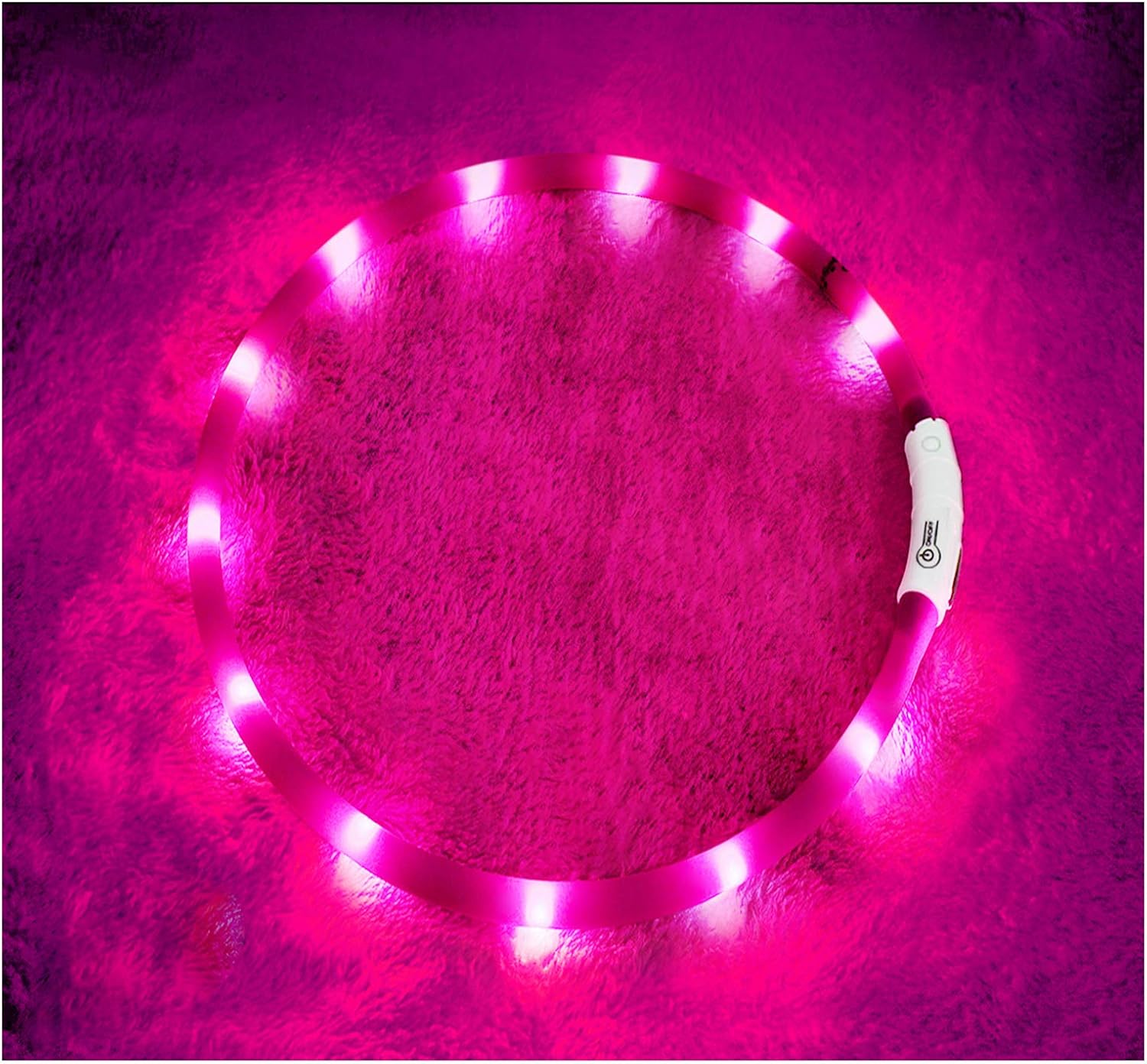 LED Dog Collar, USB Rechargeable Glowing Dog Collars, Light Up Collar Improved Pet Safety &Visibility at Night, 3 Flashing Modes, Water-Resistant Lighted Collar Fits for Small Medium Large Dogs : Pet Supplies
