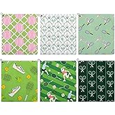 Botoutin Funny Tennis Gifts for Women & Men - 6 Pack Tennis Towels, 15x17 Inch Absorbent Fast Drying Sports Towel for Gym, Sweat Towel with Clip, Soft Microfiber
