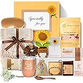 Uongeod Gift Baskets for Women Get Well Gifts for Women New Mom Care Package Birthday Sympathy Grief Sunflower Thinking of You Basket