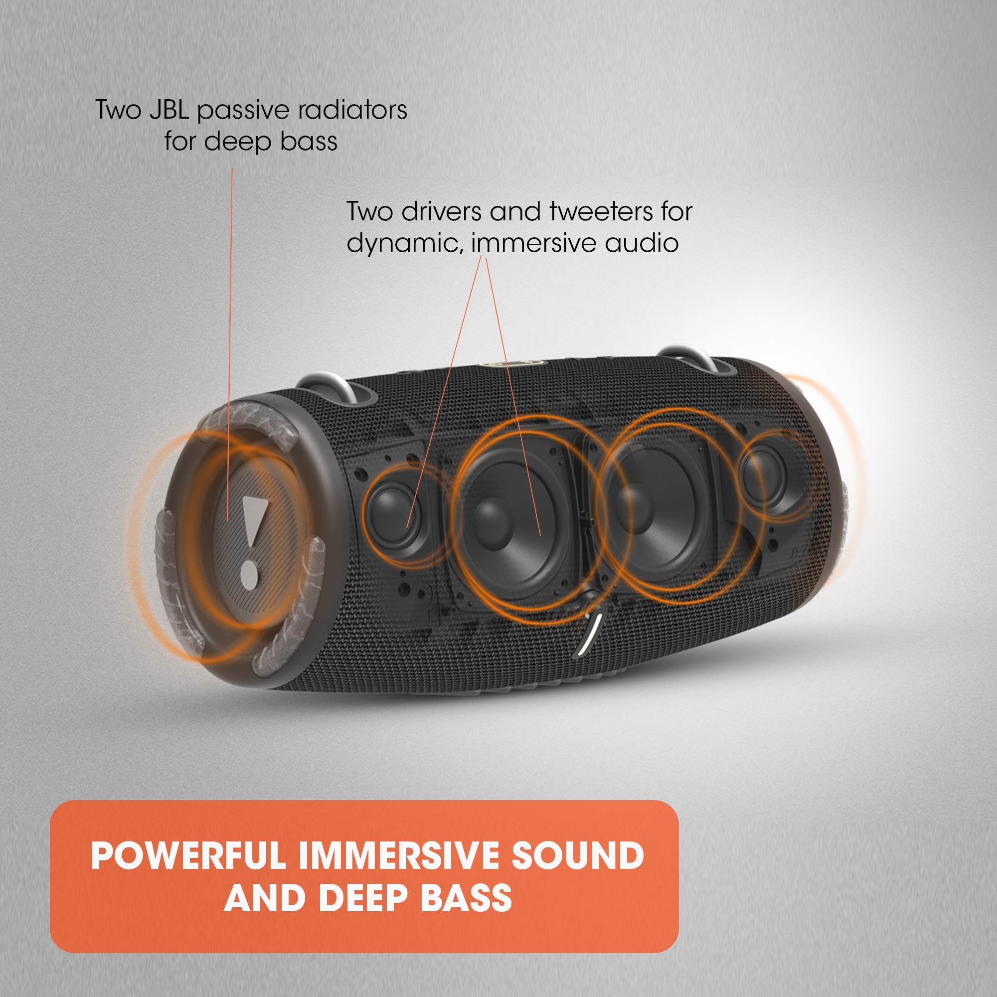 JBL Xtreme 3 - Portable Bluetooth Speaker, powerful sound and deep bass, IP67 waterproof, 15 hours of playtime, powerbank, PartyBoost for multi-speaker pairing (Blue)