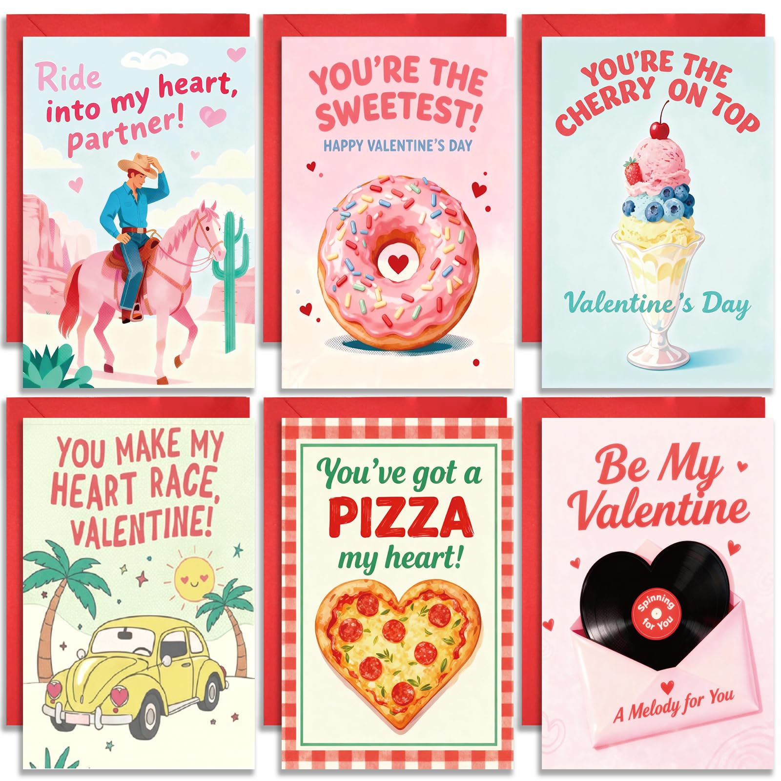 Photo 1 of ***MISSING PARTS***
Roosyo 24 Pack Valentines Day Cards – Cute & Funny Valentine Cards with Envelopes and Stickers, 6 Designs for Kids, Friends & Family, Sweet Love Notes for Him & Her