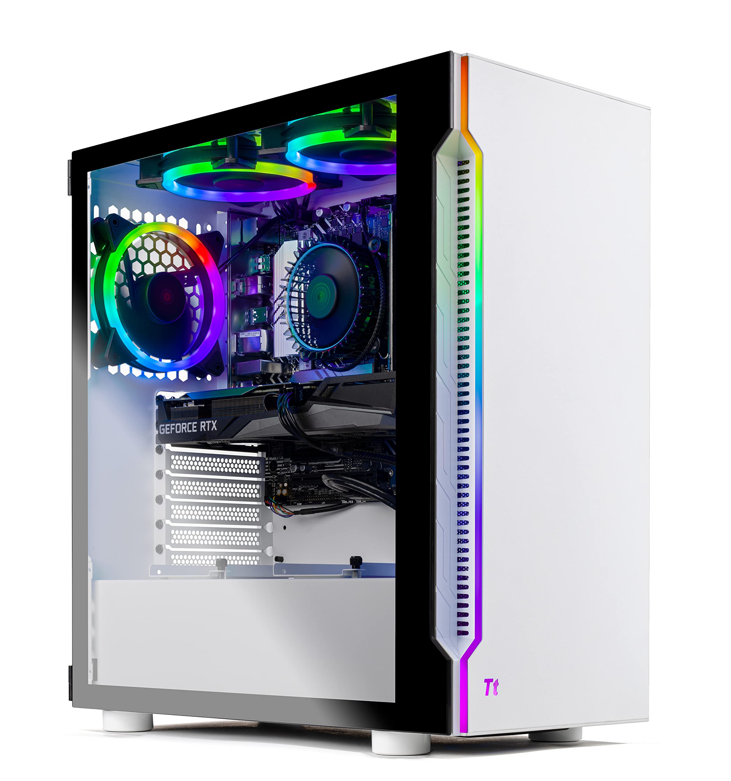 Photo 1 of Skytech Gaming Skytech Archangel Gaming PC Desktop – Intel Core i5 12400F 2.5 GHz, RTX 3060, 1TB NVME SSD, 16G DDR4 3200, 600W Gold PSU, AC Wi-Fi, Windows 11 Home 64-bit