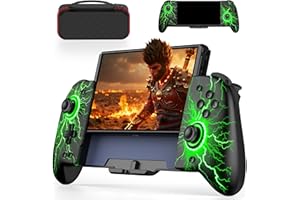 Gammeefy JC200 Switch Controller witch Travel Case for Nintendo Switch/OLED, (No Drift, No Deadzone) Hall Effect Joystick Wireless Switch Controller With 9 Lights Color