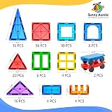 Sunny Auntie 125-Piece Magnetic Tiles XL Set with Storage Bag view 6