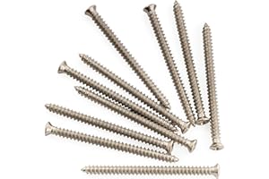 Musiclily Ultra #4x1-1/2 Inch (2.8x38.56mm) Stainless Steel Pickup Mounting Screws and Springs Set for P90 Style Electric Gui