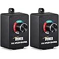 iPower 2-pack Exhaust Fan Variable Speed Adjuster For Duct Inline Fan Vent Blower HVAC Speed Controller, 350W