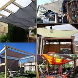 MOKANI Sun Shade Sail 3x4m Rectangle Waterproof UV 95% with Rope Grey view 9