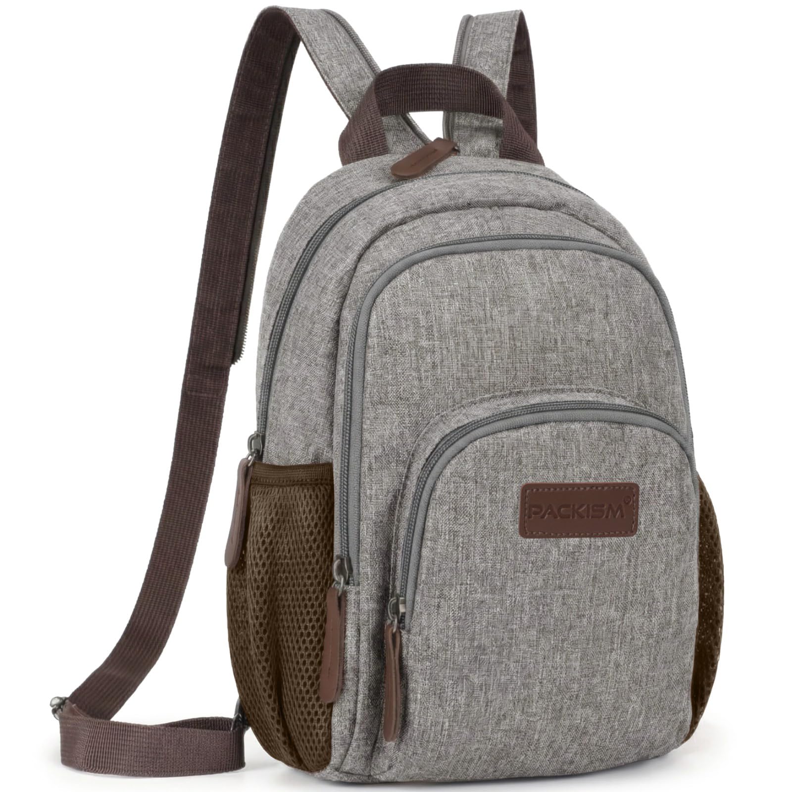 Photo 1 of PACKISM Small Backpack Purse for Women - Convertible Backpack Purse Sling Bag Fits 11 Inch Tablet, Water Resistant Mini Daypack with Water Bottle Holder, Grey