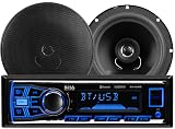 BOSS Audio Systems 638BCK Car Stereo Package – Single Din, Bluetooth, No CD DVD Player, AM/FM Radio Receiver, USB, 6.5 Inch 2 Way Full Range Speakers