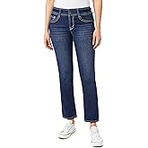 WallFlower Womens Luscious Curvy Straight 29" Mid-Rise Insta Stretch Juniors Jeans