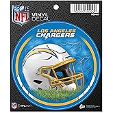 Rico Industries NFL Football Los Angeles Chargers Helmet Round Team Color Vinyl Decal
