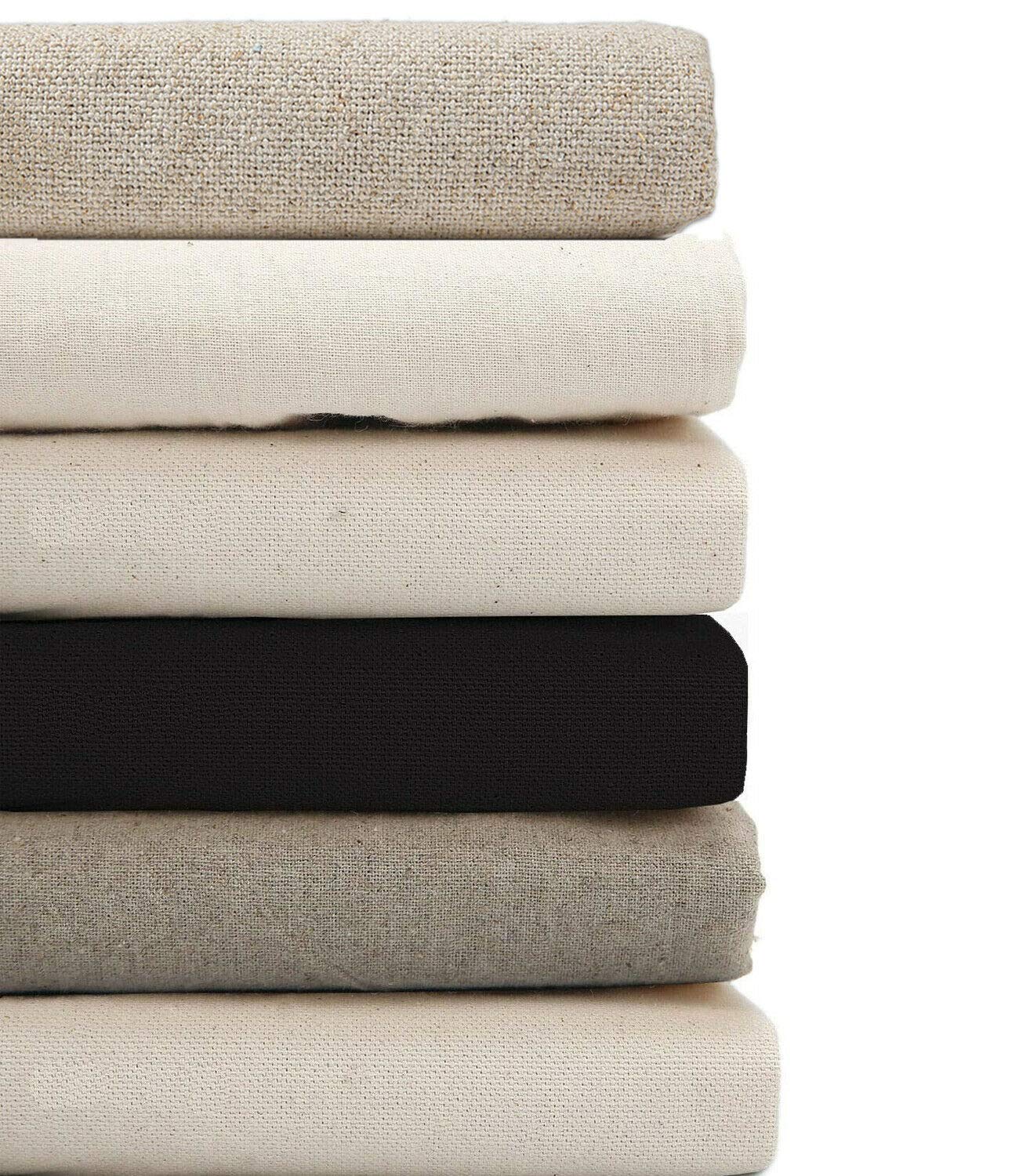 100% NATURAL COTTON CANVAS MEDIUM WEIGHT Fabric For Craft,Paint,Home Décor,Patchwork & Apparel.Suitable for Light Upholstery.Neotrims Unbleached & Eco-Friendly Vegan Material.Dyeable.160cm Wide,297gsm