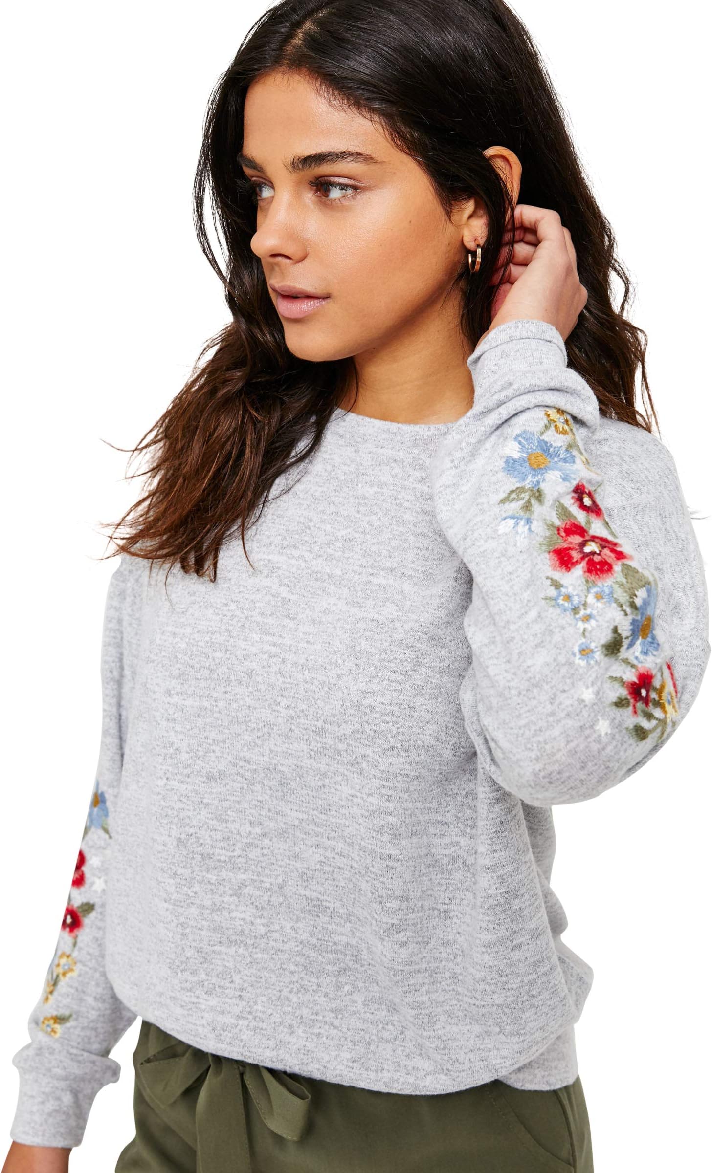 Women's - Soft Embroidered Sweater