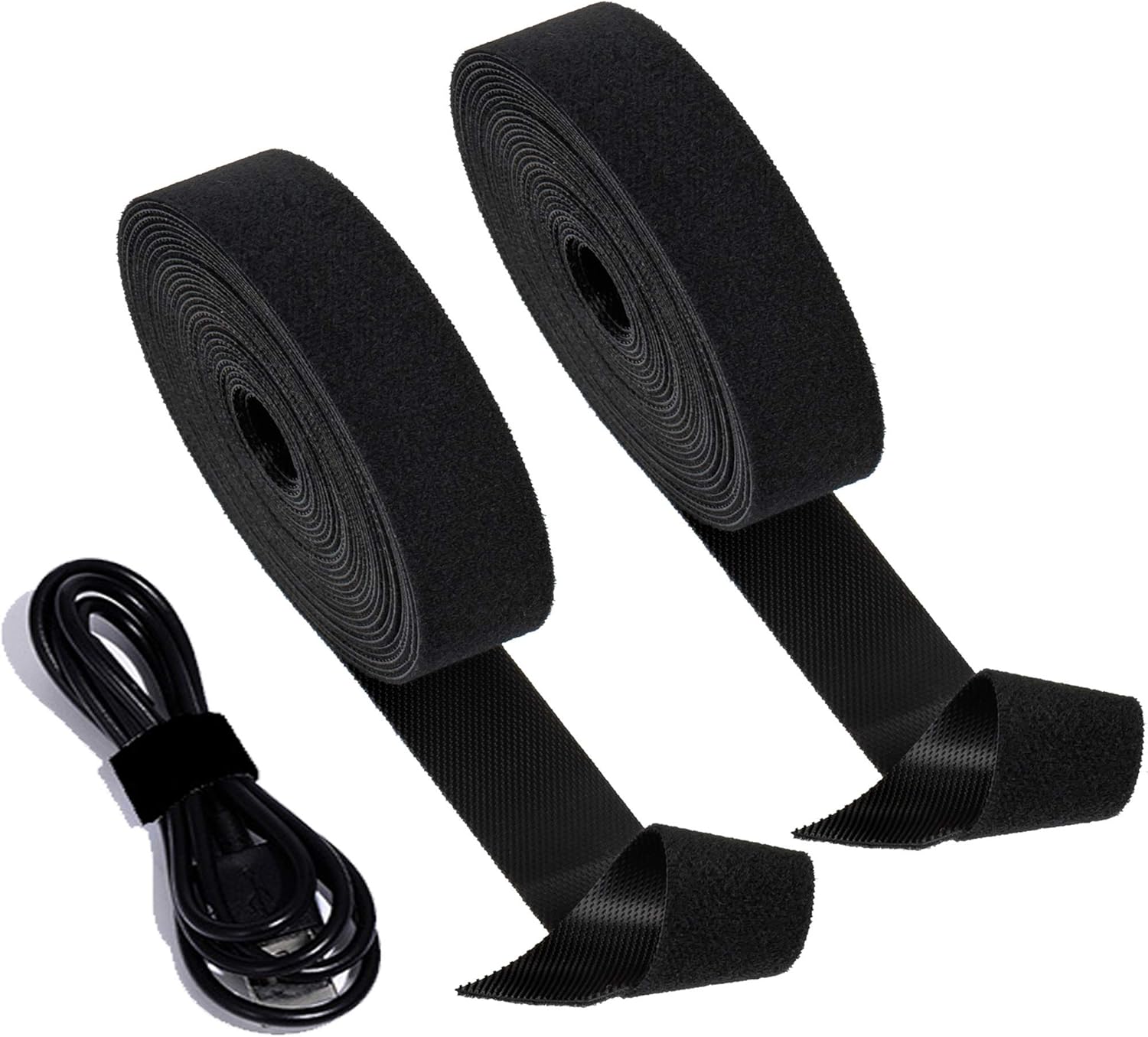 BRAVESHINE 2 Roll Reusable Cable Straps Multipurpose Cable Tidy