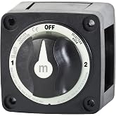 Blue Sea Systems 3‑Position Mini Battery Switch, Black, 6008200 m‑Series