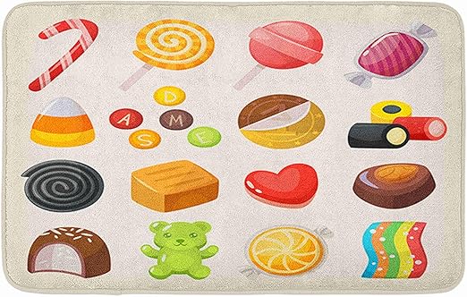 Amazon Com Adowyee Bath Mat Top Popular Sweet Desserts For