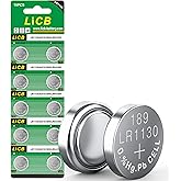 LiCB LR1130 Battery AG10 189 LR54 1.5V Alkaline Batteries (Pack of 10)