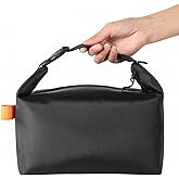 Lunch Bag for Women & Men Fresh Keep Lunch Box, Small Leakproof Cooler Bag Food Lunch Containers High Capacity Reusable Lunch Tote Bags for Work, Office, Picnic, Travel (Black)