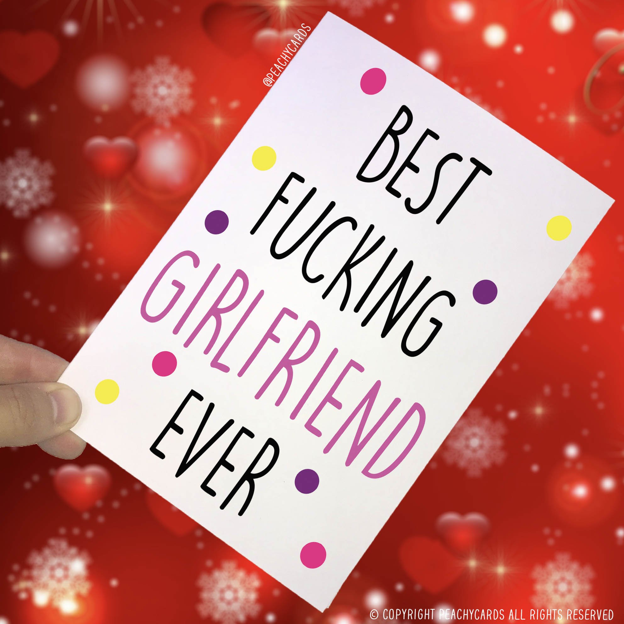 Happy Birthday Cards, Girlfriend Cards, Swearing Cards, Best F*cking Girlfriend Ever Cards, Funny Cards, Birthday Cards, Christmas Card PC45