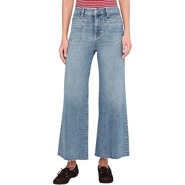 Madewell Women's Flared Wide-Leg Crop Jean in Kingston Wash