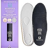 HANDARTE Premium Leather Orthopedic Soft Shoe Insoles | Thick Shoe Inserts for Men/Women - More Durable - 100% Natural Goatskin & Anti Sweat - Suitable for No-Socks (US W8.5/M7 | EU40)